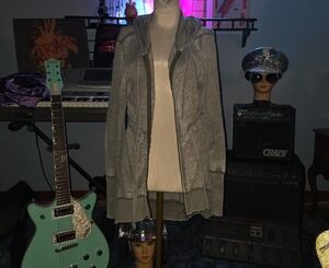 Full Tilt Gray Hooded Trench Coat